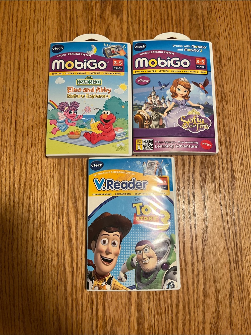 Lot of MobiGo Games VTech Disney Toy Story 3. Sophia and Elmo and Abby
